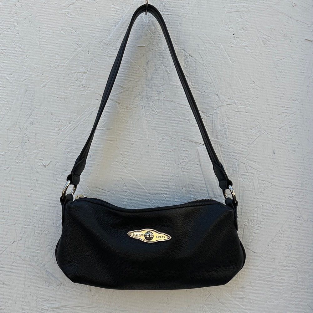 Elliott Lucca Black Leather Shoulder Bag
